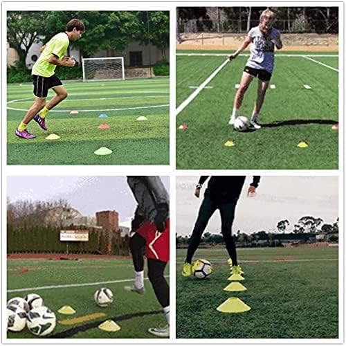 KIENAI 50 Pcs Soccer Cones, Agility Training Disc Cone, Soccer Training Equipment, PE Material with Excellent Flexibility and Durability, for Football, Basketball Sports Field Cone Markers