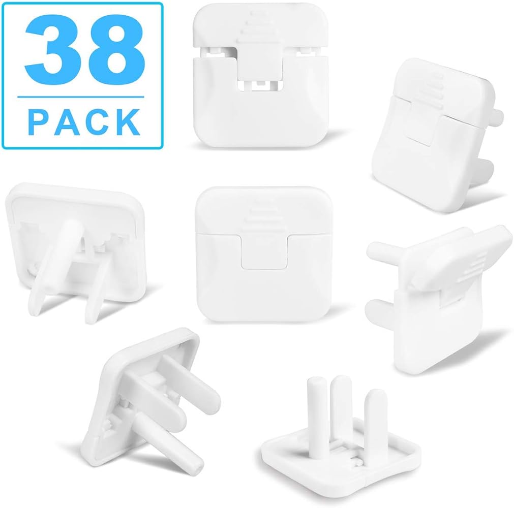 Babepai Outlet Covers 38-Pack White Child Proof Electrical Protector Safety Improved Baby Safety Plug Covers