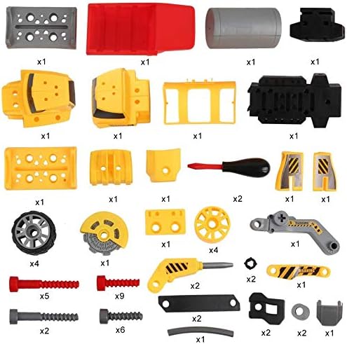 SooFam 7-in-1 DIY Take Apart Truck Car Toys for 3 4 5 6 7 Year Old Boys Girls, Construction Engineering STEM Learning Toys Building Play Set for Kids Children