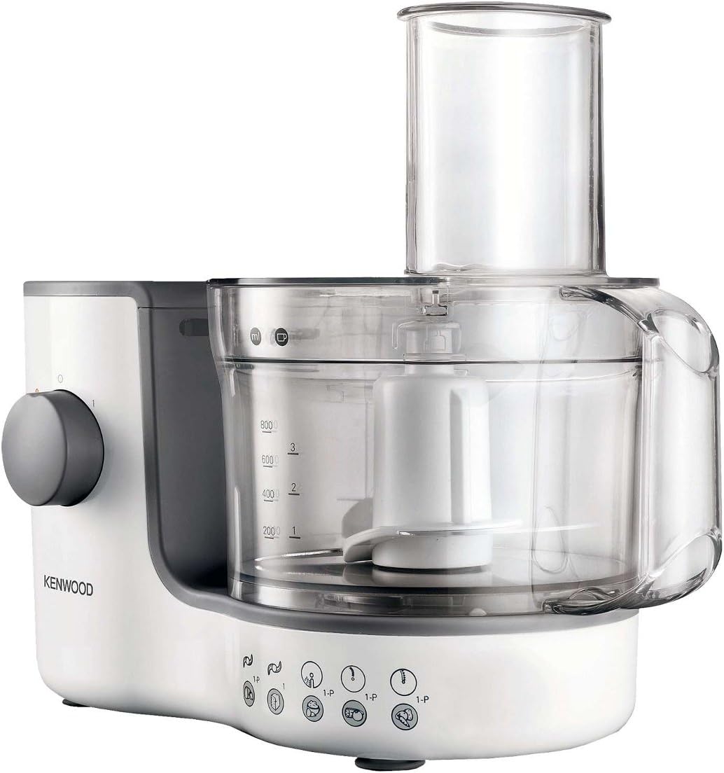 Kenwood Compact Food Processor, 1.4L Bowl, Blender, Emulsifying, Chopping Blade, Shredder Disc 400W, FP120, White