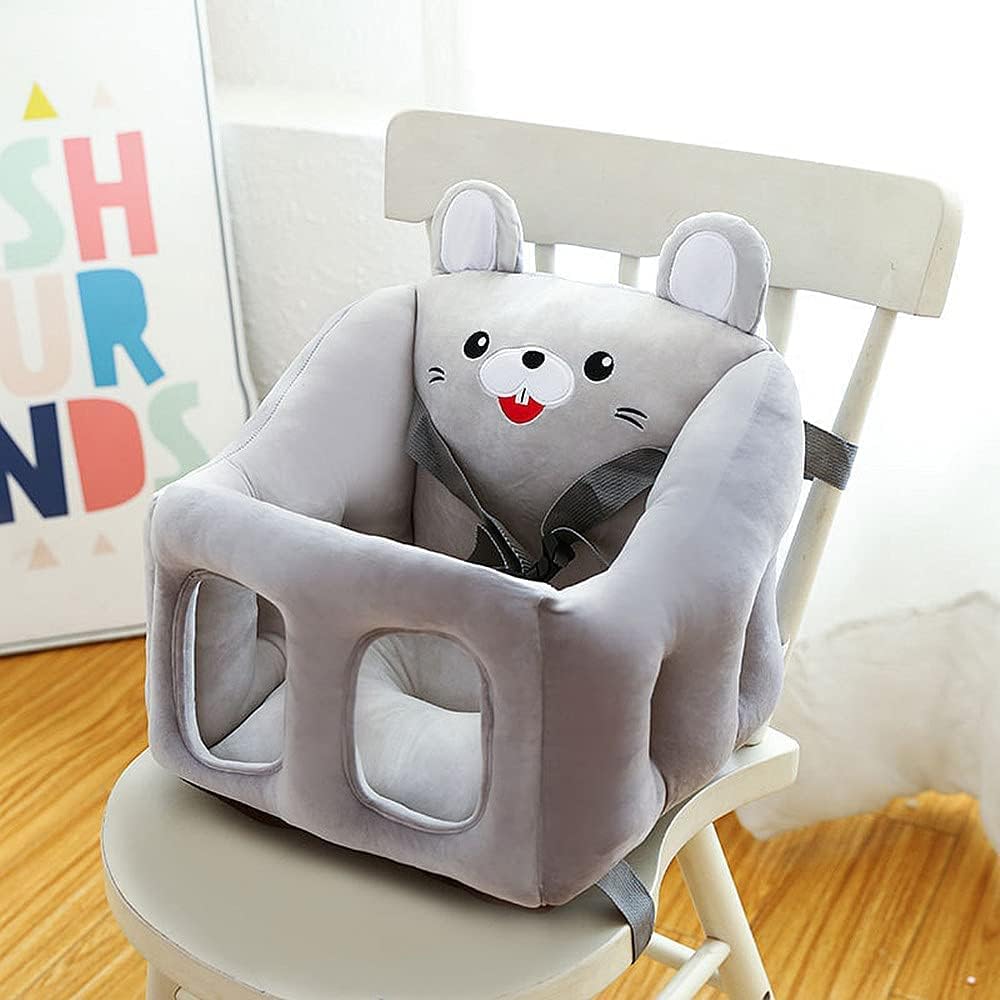 Baby Sofa Booster Chair Soft Plush Cartoon Animal Chair Baby Chair Learning to Sit Comfortable Plush Infant Seats 1ST