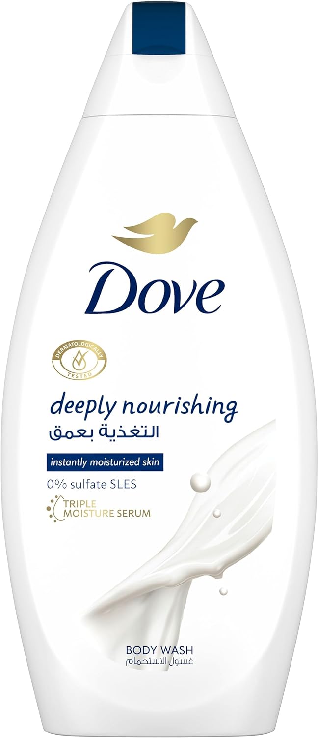 DOVE Deeply Nourishing Body Wash, for instant moisturising, Original, No Sulfates or Parabens, 750ml