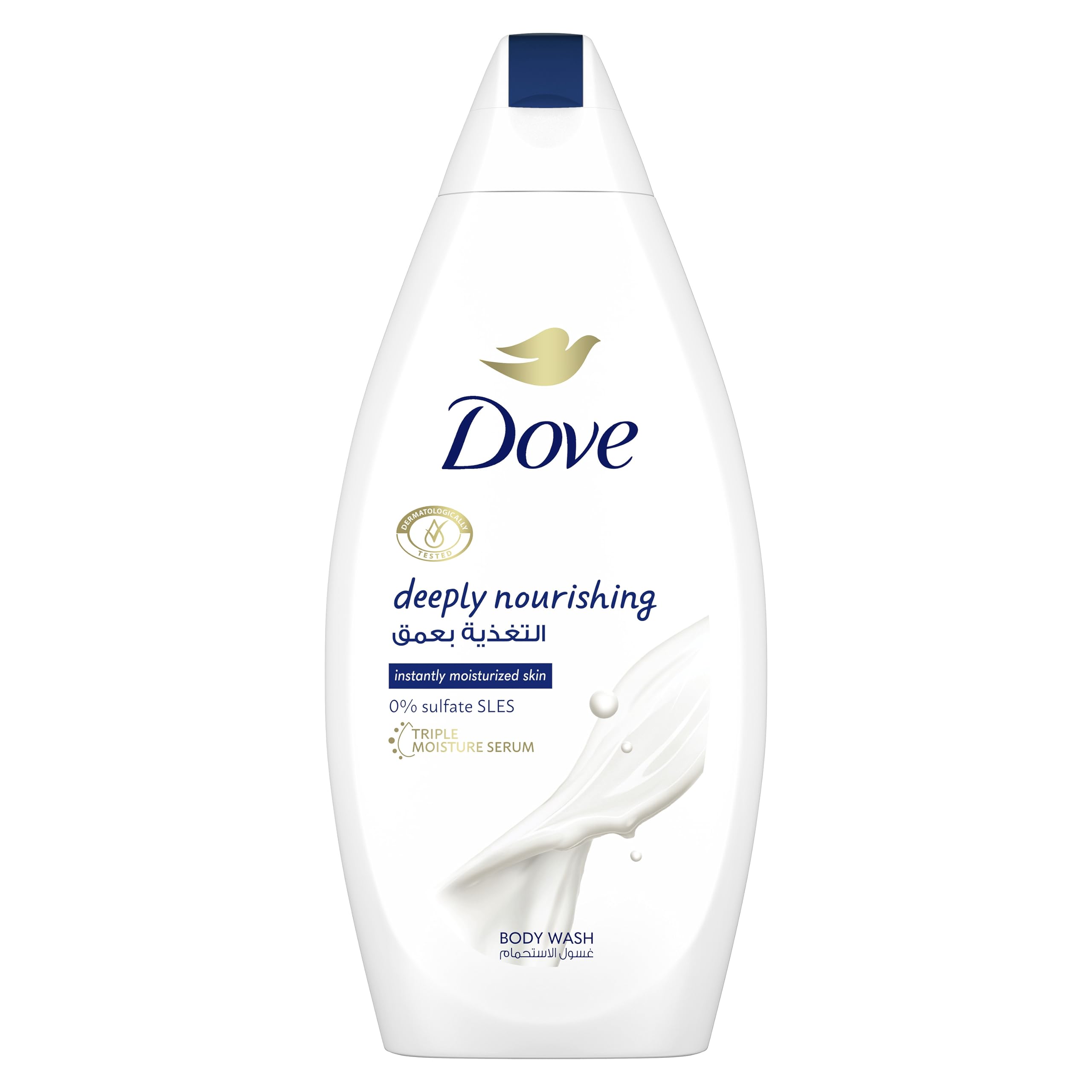 DOVE Deeply Nourishing Body Wash, for instant moisturising, Original, No Sulfates or Parabens, 750ml