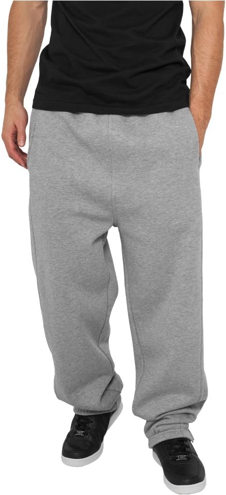 Urban Classics Mens Sweatpants TB014B Drawstring Joggers, Sport Trousers with Elastic Waist, Tracksuit Trousers with Elasticated Zipped Ankles, Loose Fit (pack of 1)