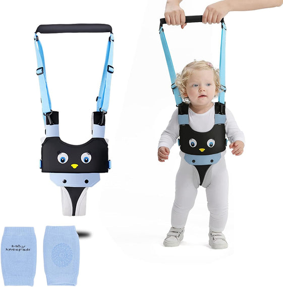 Handheld Baby Walker,Toddler Walking Harness Assistant,Handheld Walk Helper Babies,Safety Harnesses Breathable Help Stand Up&Walk Learning Helper for 7-24 Month Infant (Blue)