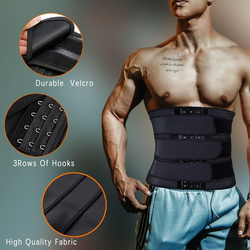 Adjustable Waist Trainer for Women, Slimming Belt with Tummy Sauna Bandage Wrap, Waist Trimmer Belt Belly Body Shaper Compression Wrap, Plus Size Corest Waist Trainer for Women and Men