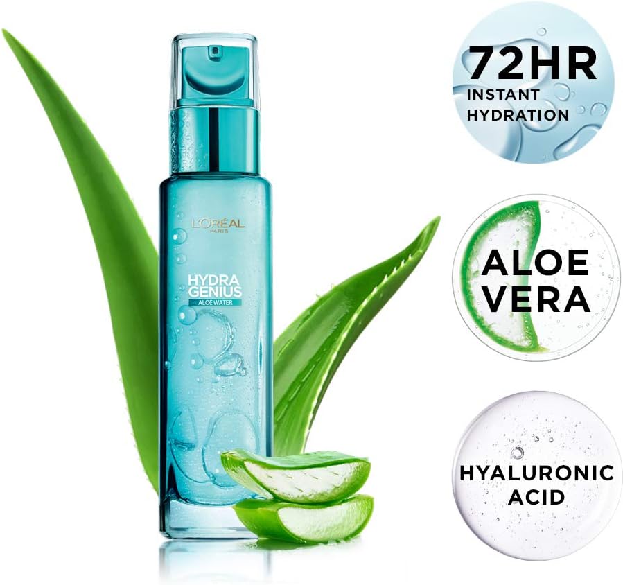L'Oréal Paris Hydra Genius Aloe Water 72H Liquid Moisturizer Normal to Combination skin 70 ML