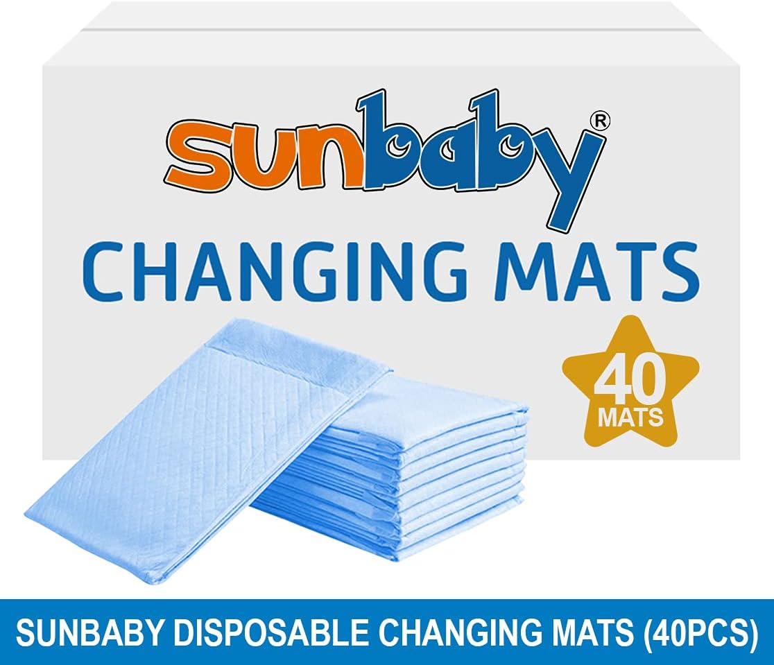 SunBaby Disposable Changing mats Pack of 40 Blue, Pack of 1