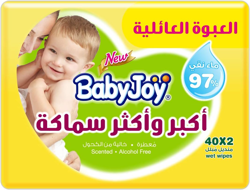 Babyjoy Thick And Large Scented Wet Wipes, 80 Wipes - Pack Of 1