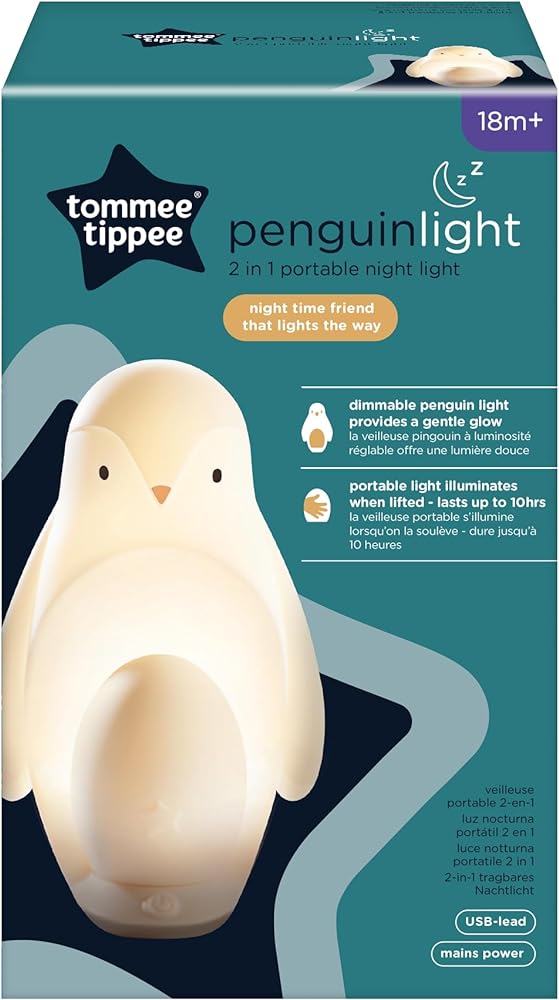 Tommee Tippee Penguin 2 in 1 Portable Nursery Night Light