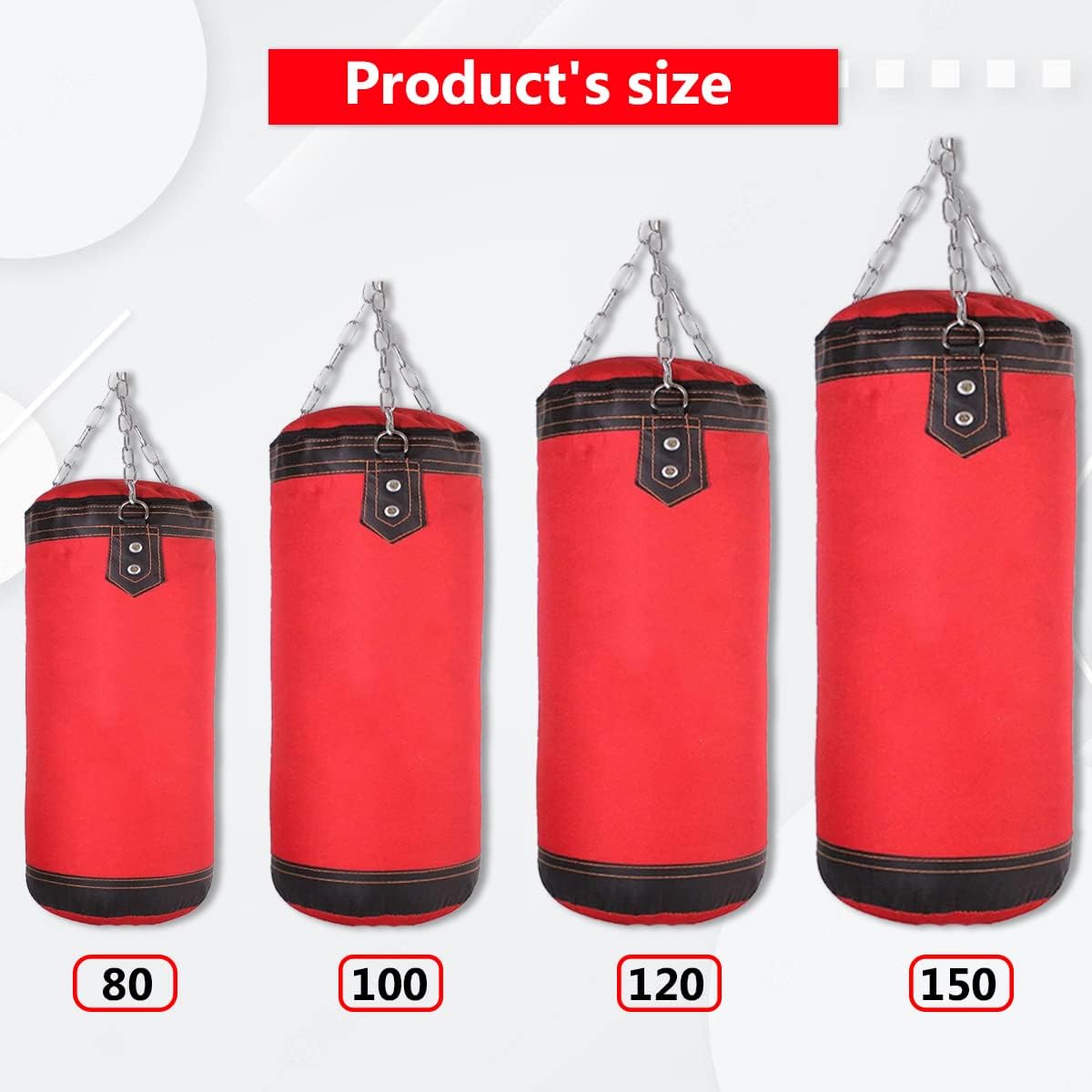 Fitness Pro Professional Boxing Bag | Fully Filled Heavy Punch Bag | For Boxing MMA Sparring Punching Training Kickboxing Muay Thai With Hanging Chain (100 CM)