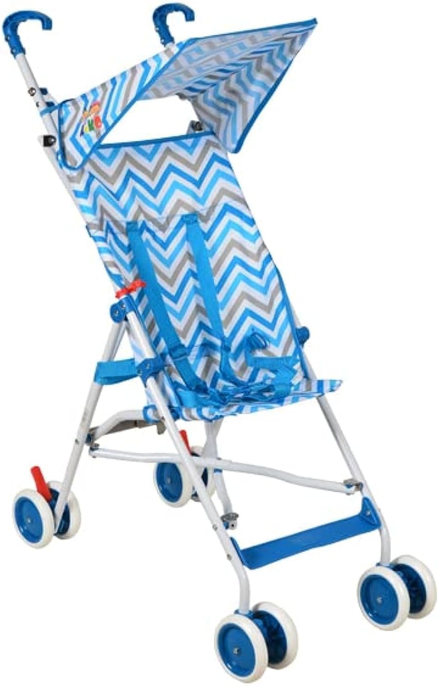 KiKo 23-1543-Light Blue 6 Wheels Comfortable Stroller for 6 Months Above Babies, Light Blue