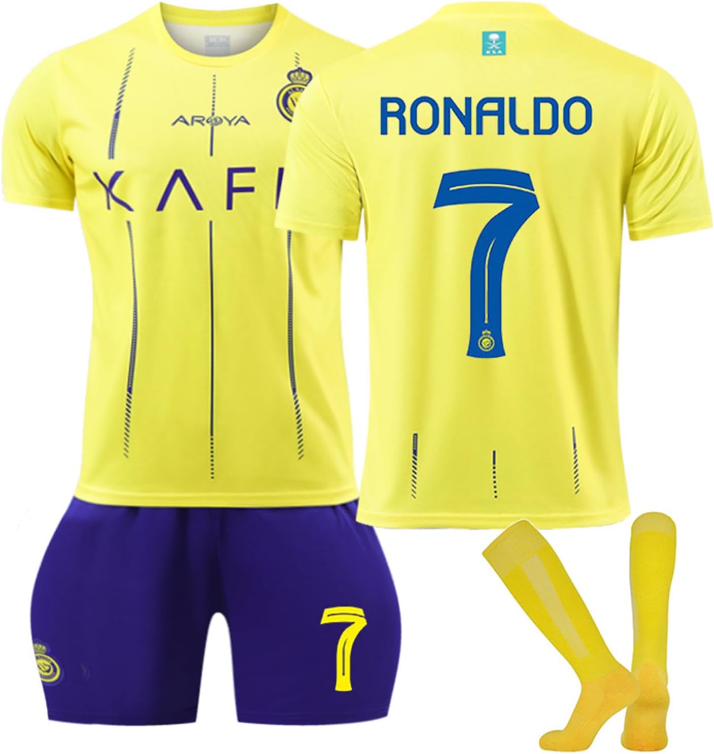 HI-FINE Kids Soccer Jersey,Ronaldo Jersey Shirts,Boys Soccer Jersey Set,Soccer clothing,Sport Gift Set for Youth
