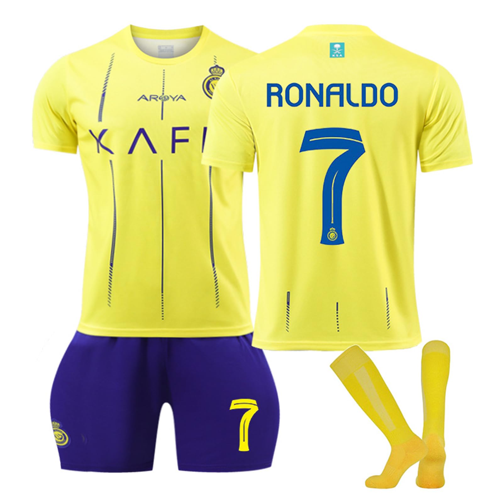 HI-FINE Kids Soccer Jersey,Ronaldo Jersey Shirts,Boys Soccer Jersey Set,Soccer clothing,Sport Gift Set for Youth