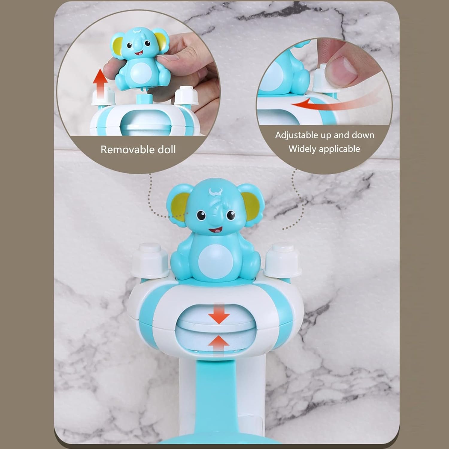 Faucet Extender for Toddlers, Elephants Faucet Handle Extender Set -ABS Material, Cartoon Faucet Extender for Kids Baby - Easy to Use Animal Water Tap Extenders for Toddler Boy Girlb(2 PCS)