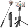 Selfie Stick Tripod with Detachable Wireless Remote, 4 in 1 Extendable Portable Selfie Stick & Phone Tripod Stand Compatible with Gopro, iPhone/Samsung/Huawei, etc