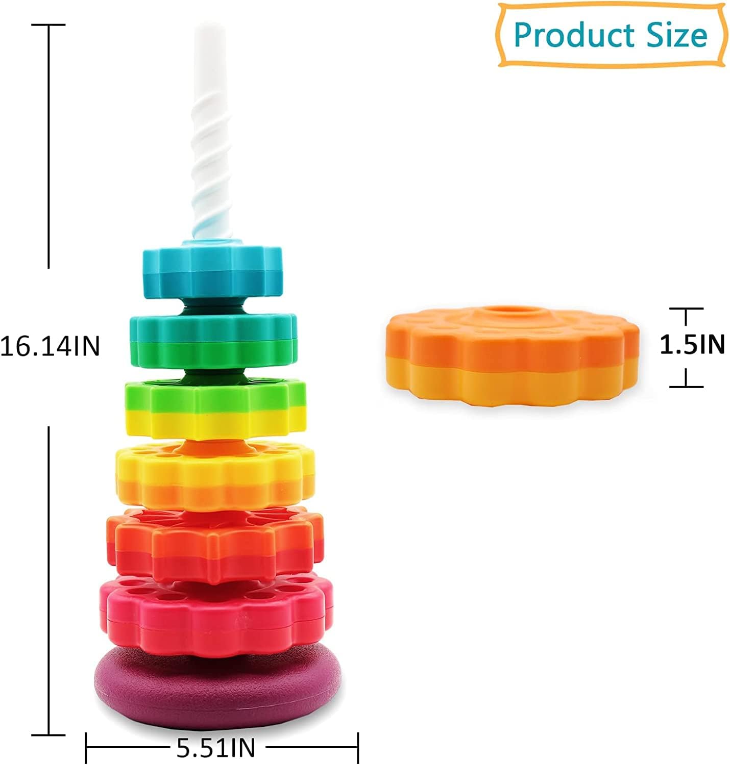 XICEN Spinning Stacking Toys,Spin Toys ABS Plastic Design,Focus on Children Educational and Interactive Learning's Stack Toys, Suitable for Gifts for Boys and Girls