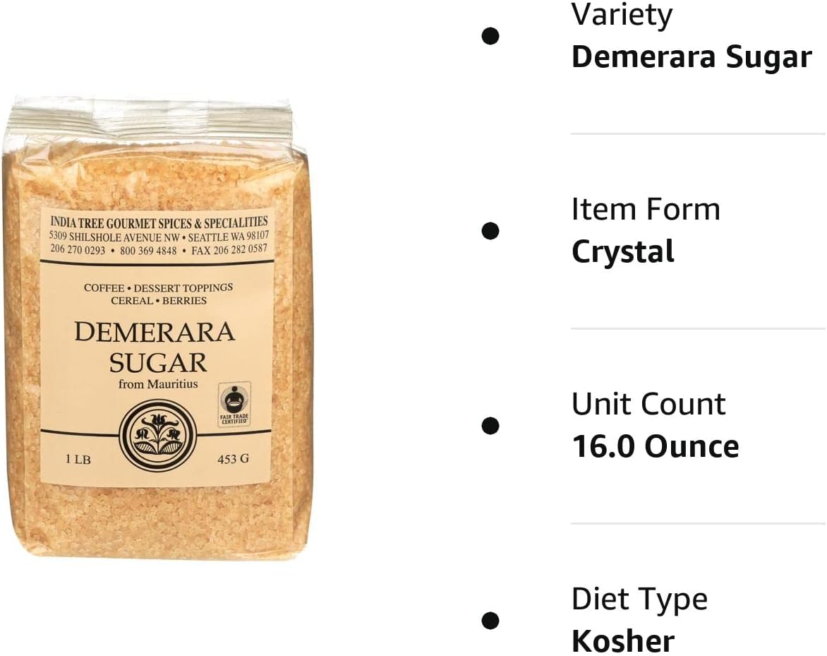 INDIA TREE Demerara Sugar, 16 OZ