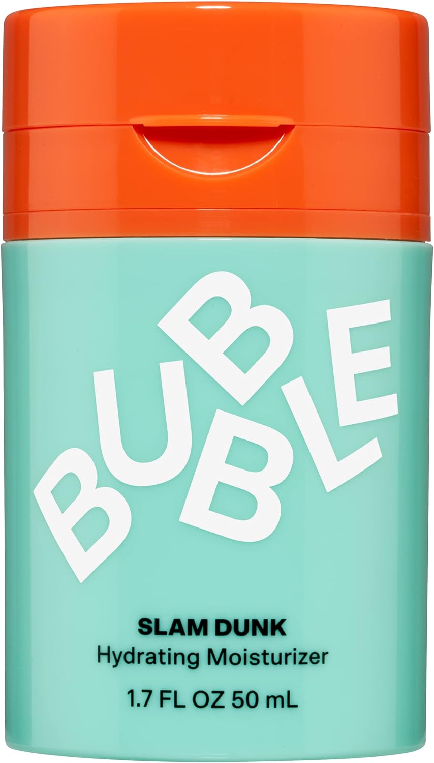 Bubble Skincare Slam Dunk Hydrating Facial Moisturizer - Natural Aloe Juice + Avocado Oil for Skin Hydration and Blue Light Protection - Daily Face Moisturizer for Sensitive Skin