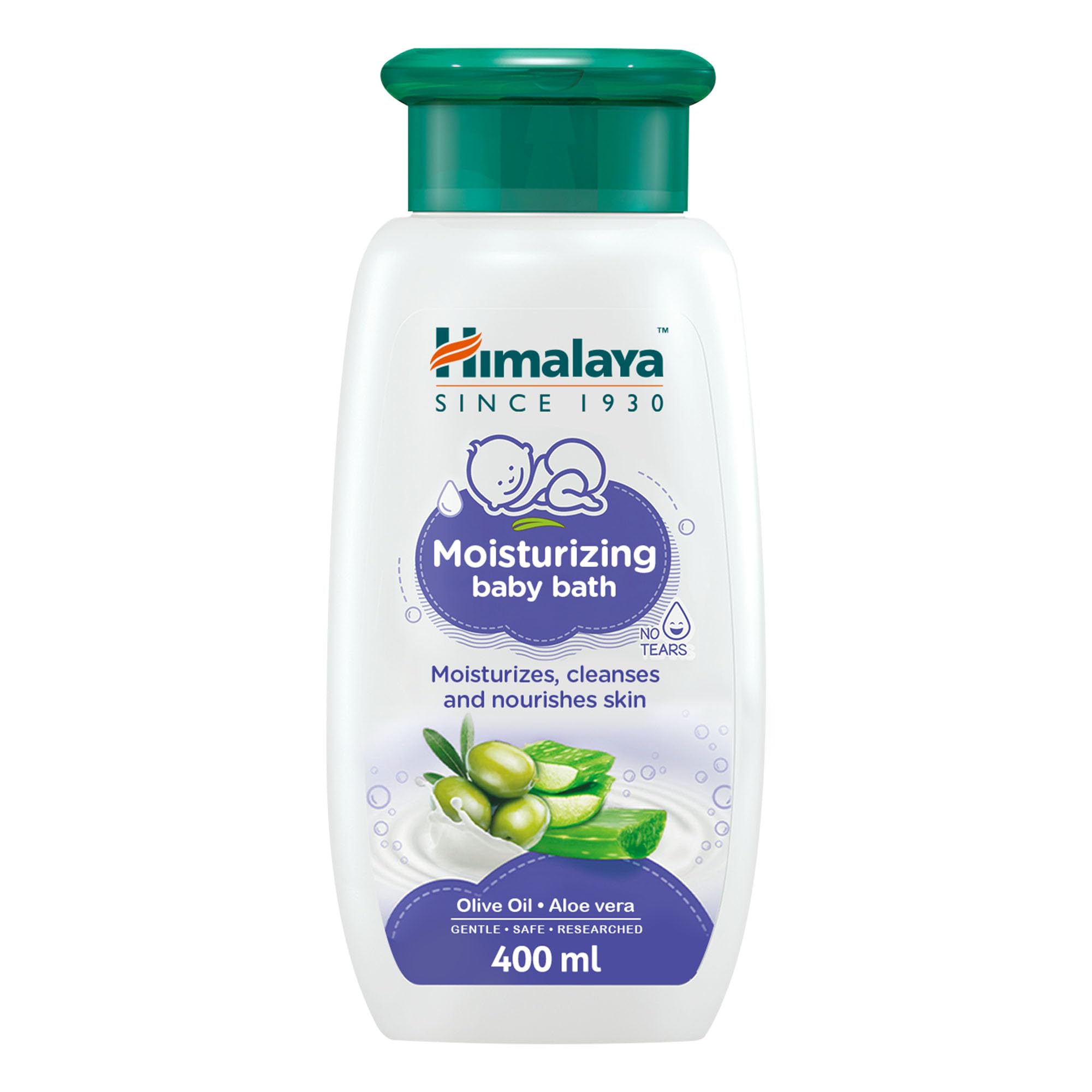 Himalaya Moisturizing Baby Bath | No Sulphate & Paraben Gentle Formula for No-Tears Baby Bath- 800ml