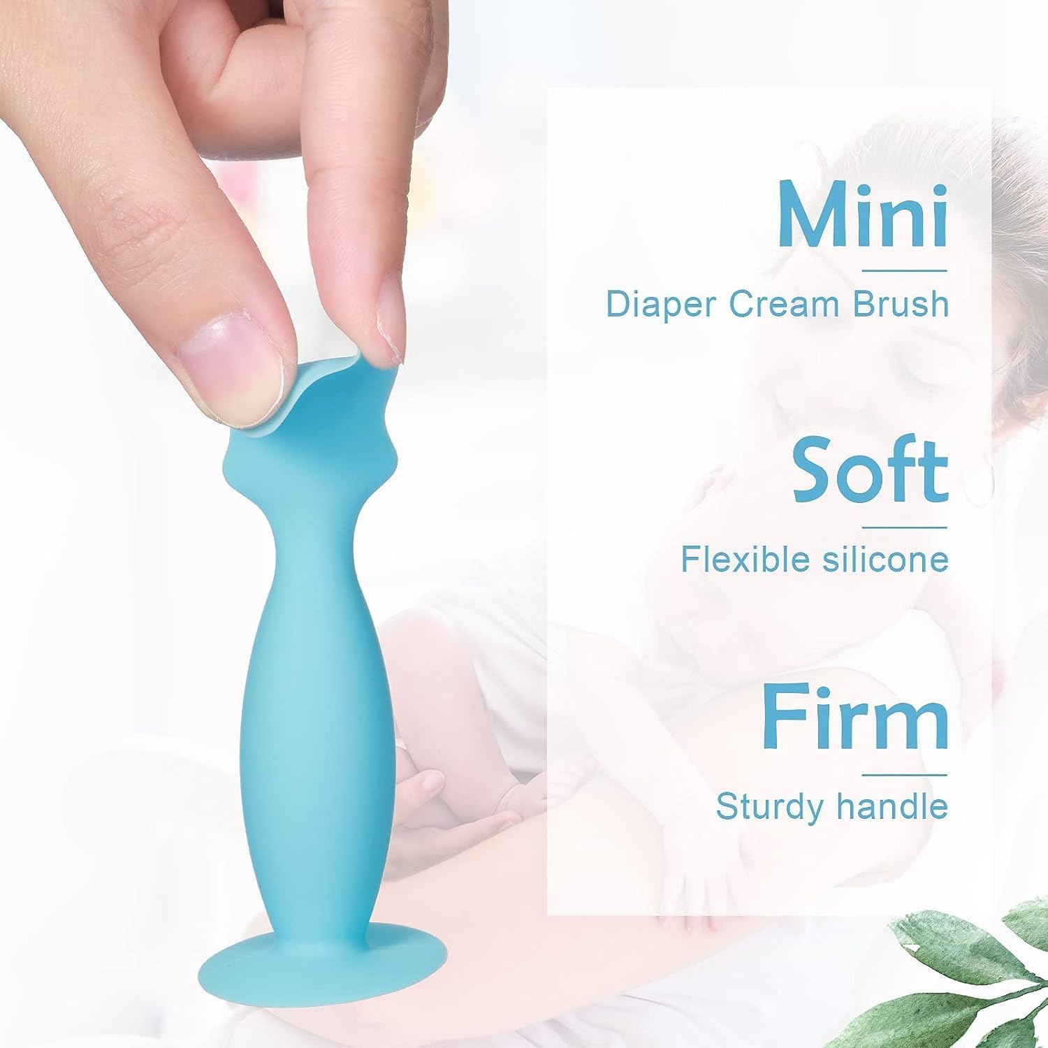 4 Pcs Baby Diaper Cream Spatula Applicator, Mini Silicone Ointment Spatula for Kid, Soft Squeegee for Dogs, Rash Cream Brush for Baby Newborn