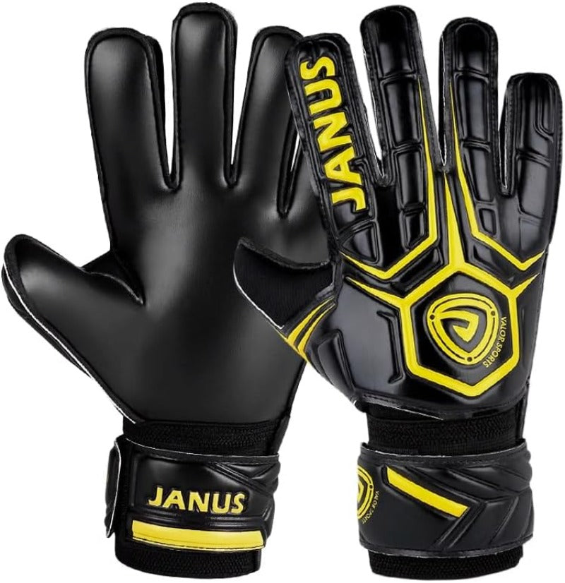 Football Goalkeeper Gloves with Fingersave, Breathable Soccer Goalie Gloves, 4mm Latex, for Kids Youth and Adult