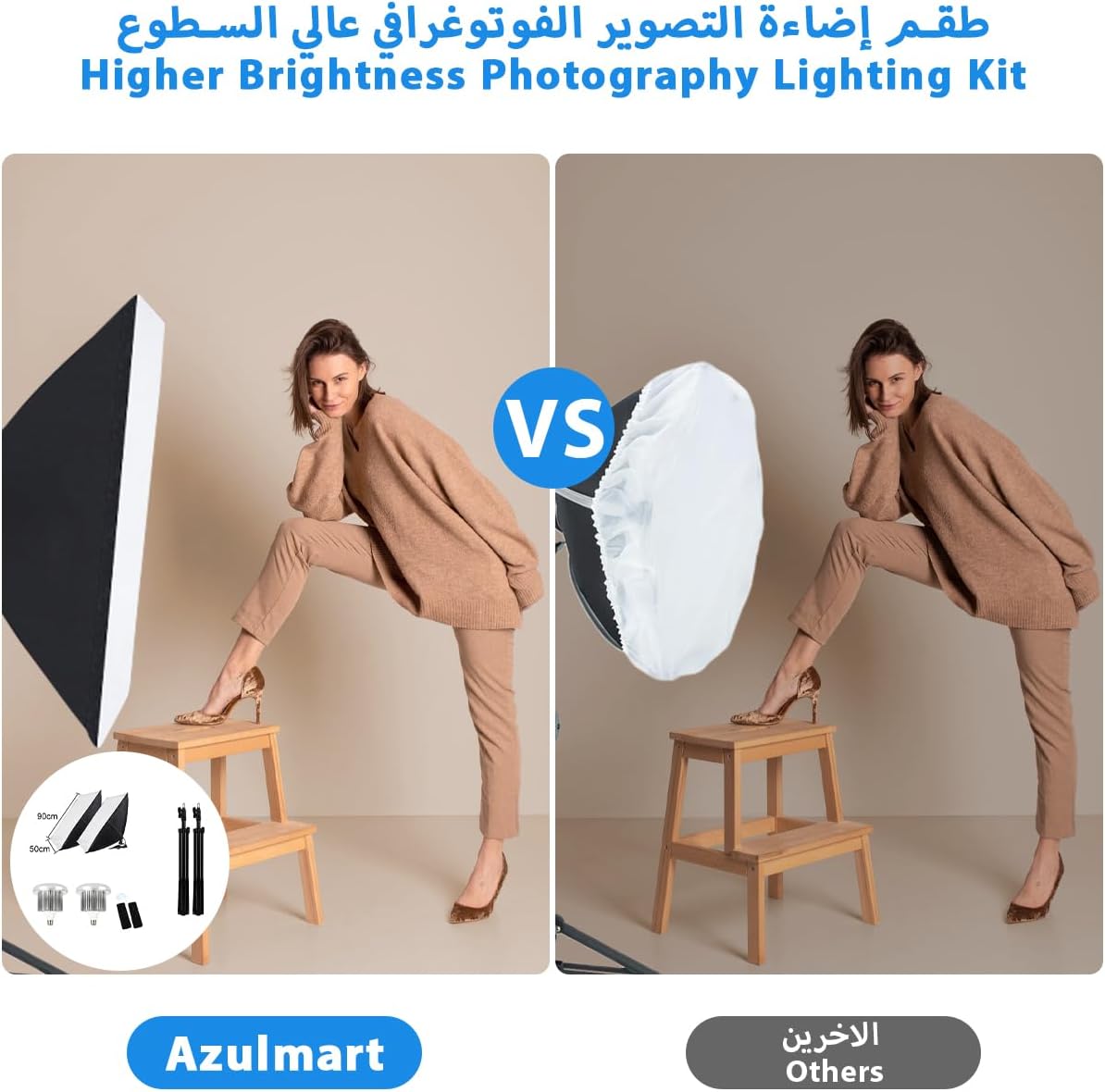 Photography Studio Light Photo Softbox Lighting Kit 19.7 x 27.5 Inch Continuous Lighting with 80 Inch Stand E27 Socket Remote for Portrait Fashion Advertising Photo Shooting YouTube Video