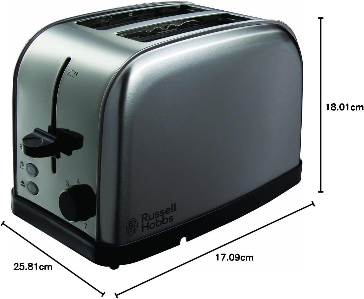 Russell Hobbs Futura 2-Slice Toaster 18780 - Stainless Steel Silver