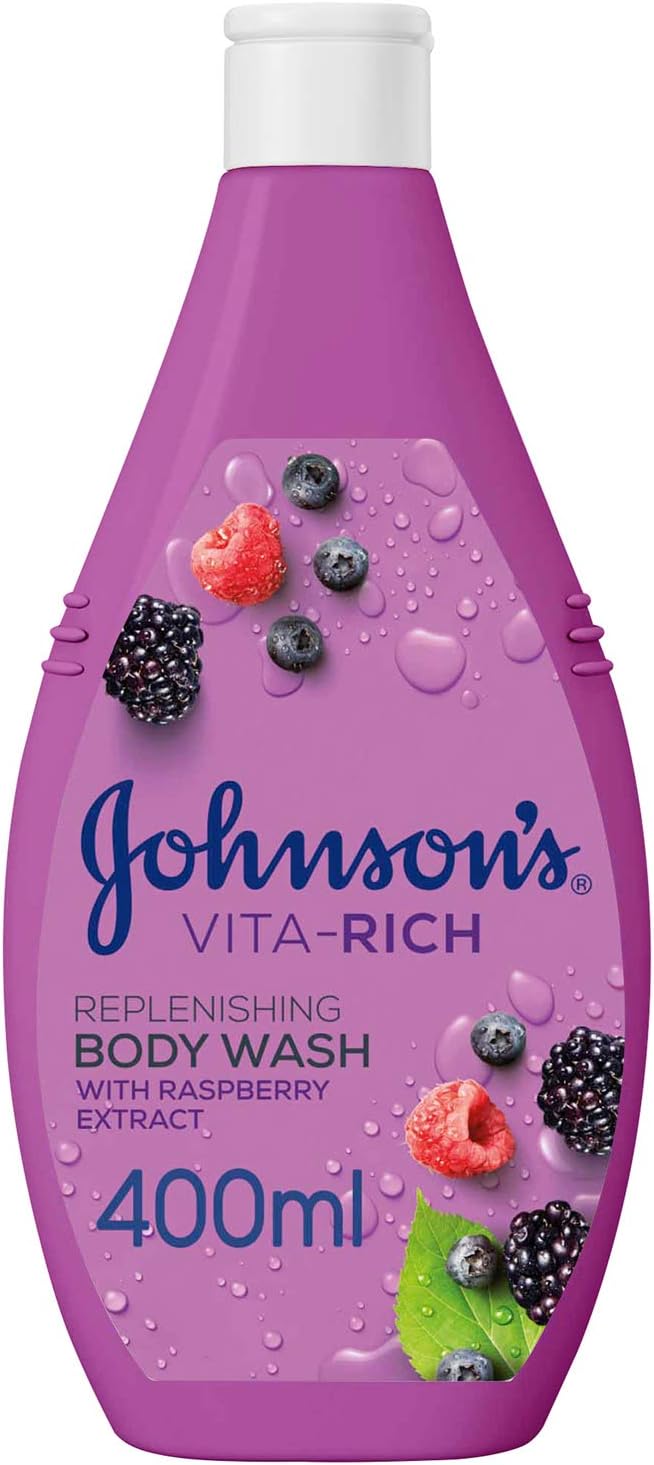 Johnson's Body Wash - Vita-Rich, Replenishing Raspberry 400ml