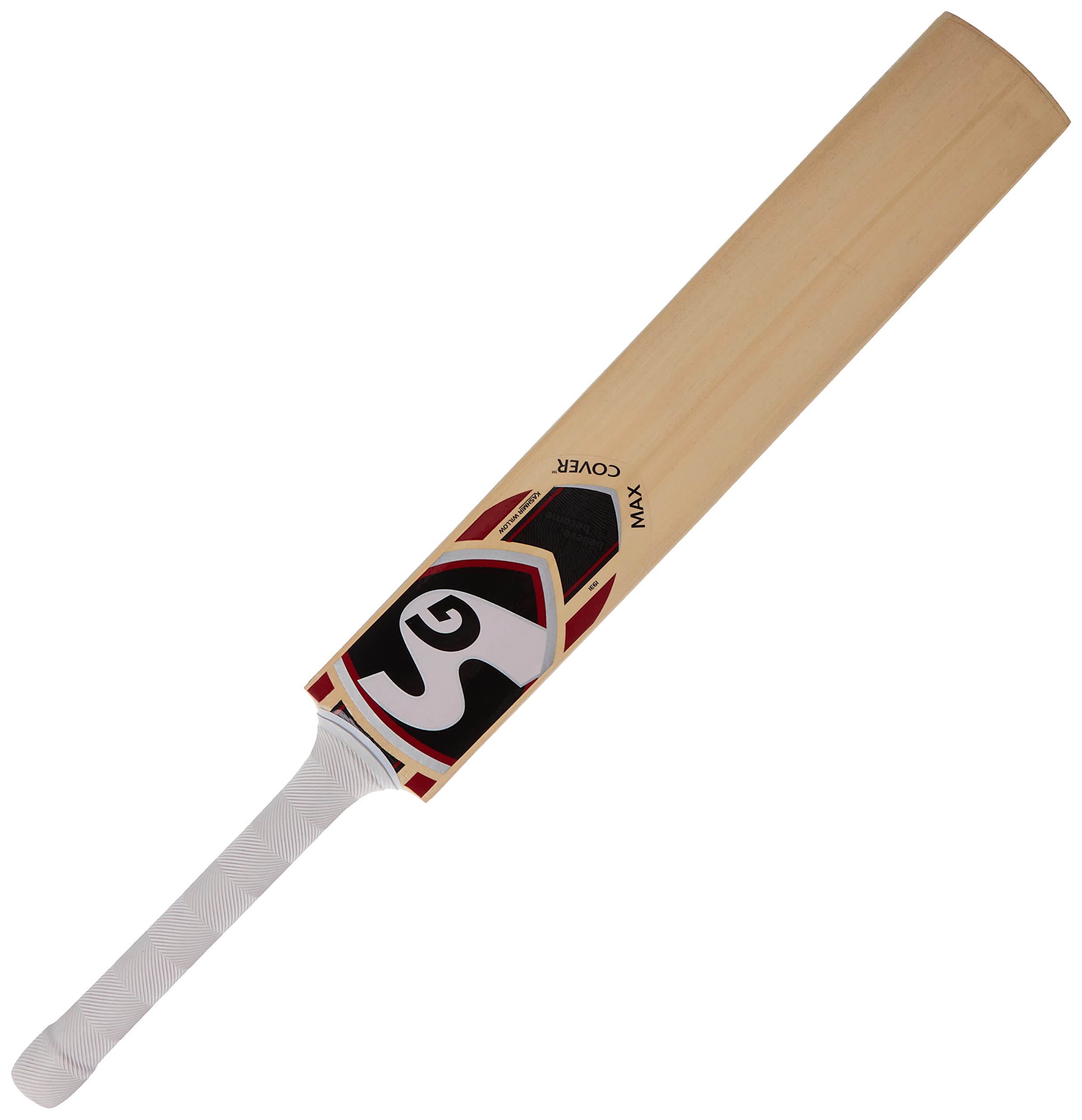 SG Max Cover Kashmir Willow Cricket Bat (Size: Size 3, Leather Ball)