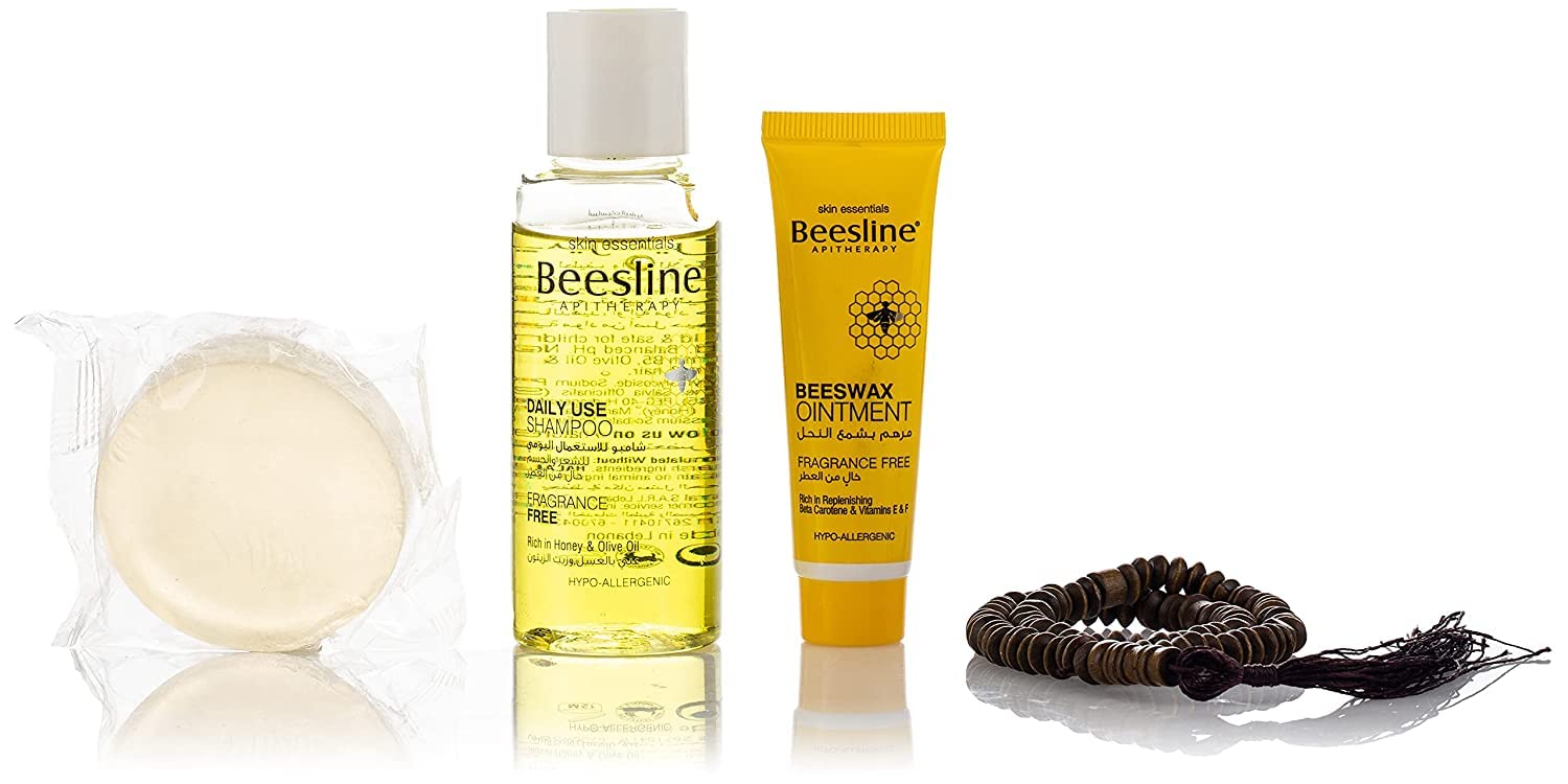 Beesline Hajj and Umrah Free Fragrance Kit (Shampoo 150ML, Ointment Cream 60ML and Honey Soap 60GM)