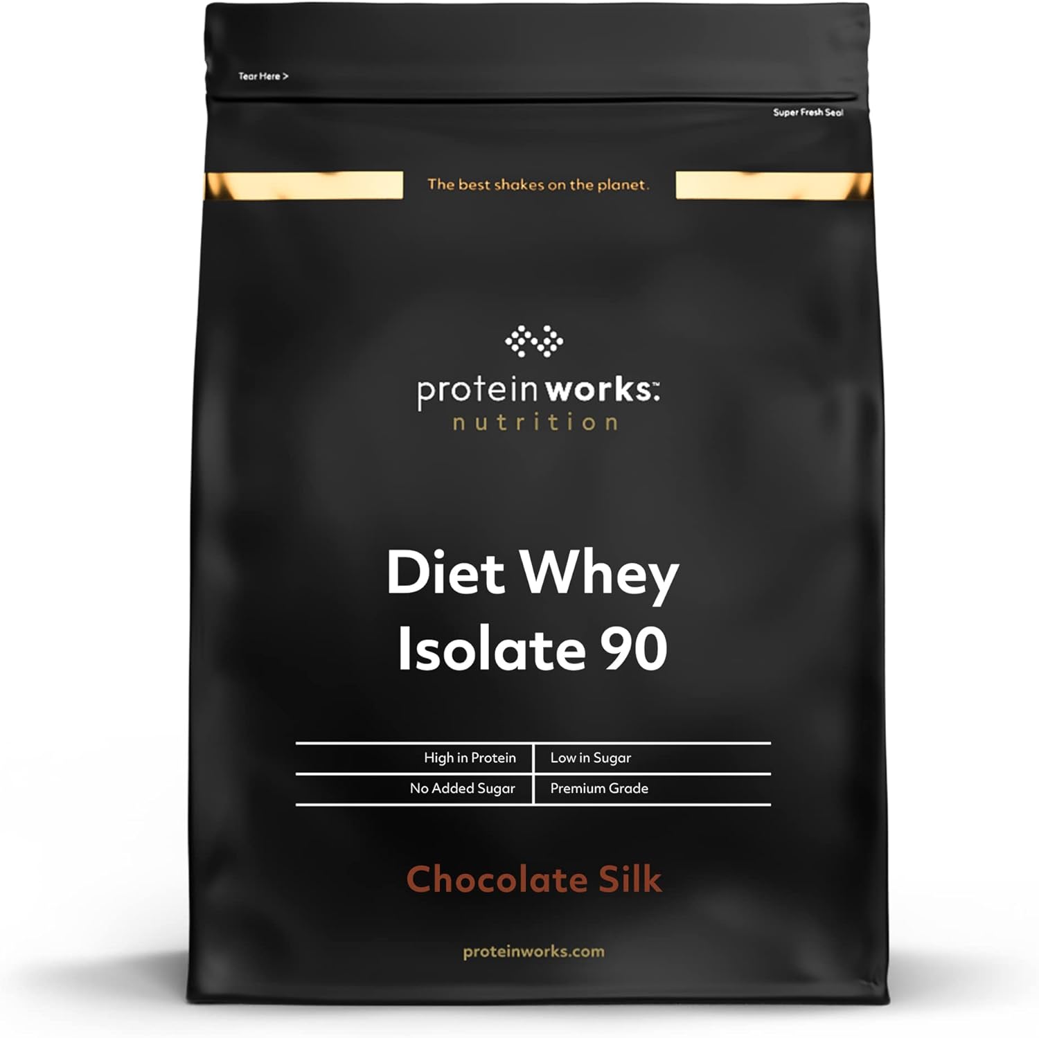 Protein Works - Diet Whey Protein Isolate 90 | Whey Isolate Protein Powder | Low Calorie Protein Shake | 20 Servings | Chocolate Silk | 500g