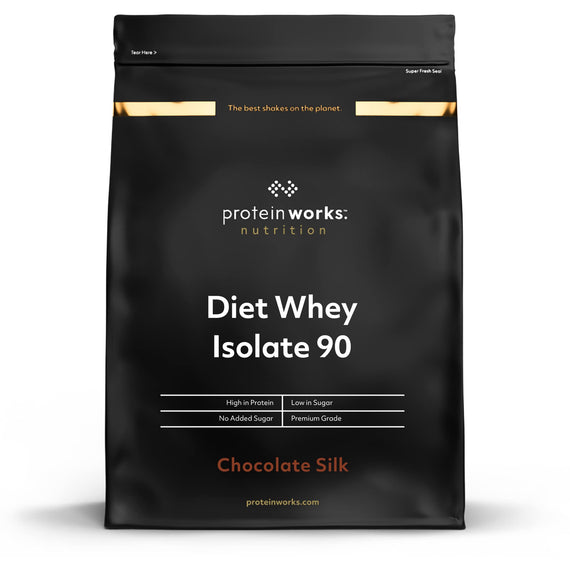 Protein Works - Diet Whey Protein Isolate 90 | Whey Isolate Protein Powder | Low Calorie Protein Shake | 20 Servings | Chocolate Silk | 500g