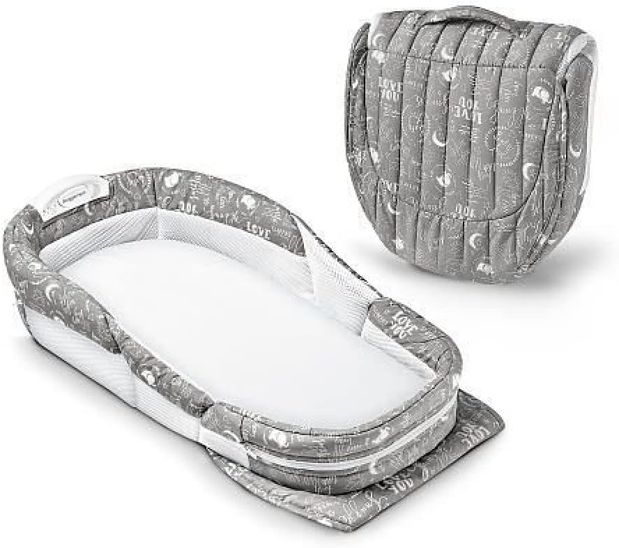 Babylove Baby Crib Bed Music And Light, Gray, 33-1632777