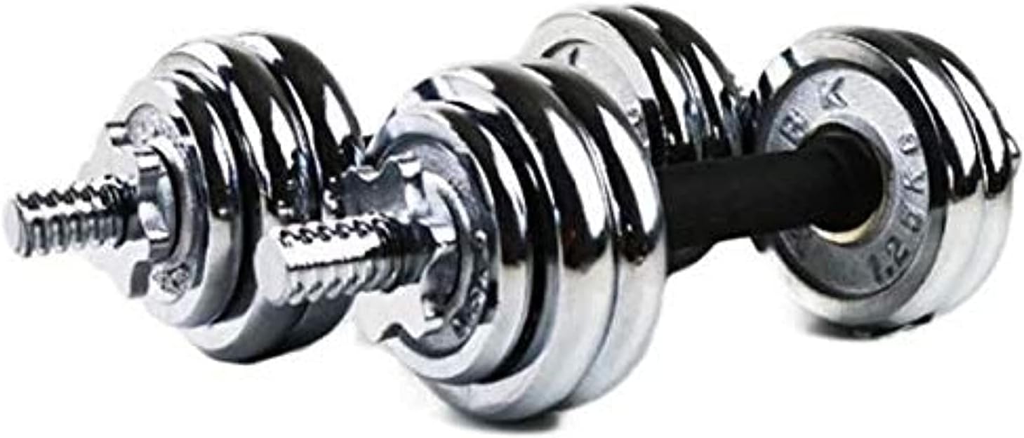 Fitness World Iron Dumbbell Set, 2 Pieces, 15 Kg - Silver And Rifovlix Extreme For Flatten The Muscles Of The Arms And Abdomen
