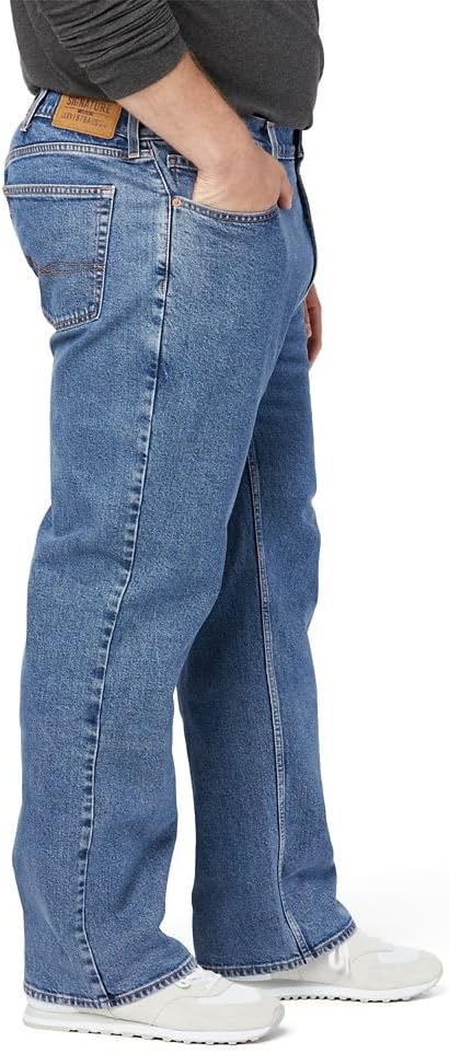 سيغناتشر باي ليفي ستراوس ان كو سروال جينز فليكس بتصميم مريح للرجال من جولد ليبل