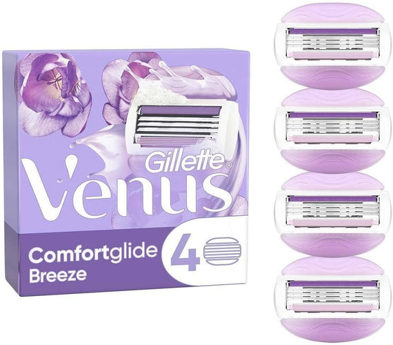 Gillette Venus Comfortglide Breeze Women's Razor Blade Refills, 4 Count