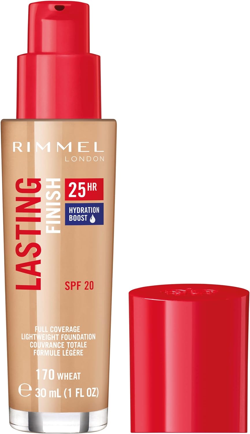 Rimmel London Lasting Finish 25Hr Foundation 170 Wheat, 30ml- 1 Fl Oz