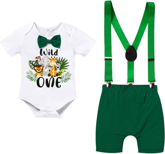 Baby Boy Funny First Birthday Clothes Infant Boy Bow Tie Romper Bodysuit Cake Smash Outfits, 80cm
