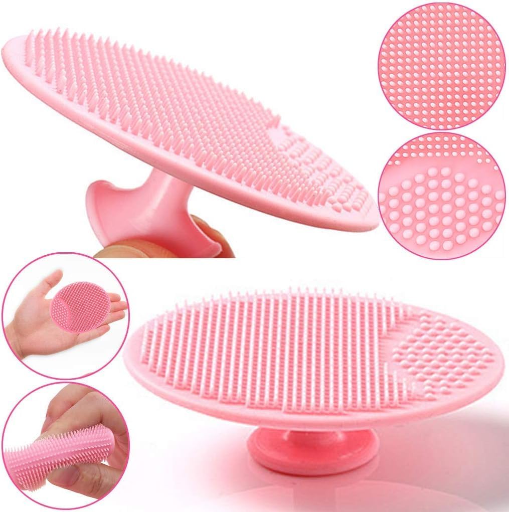 4 Pack Baby Bath Brush, Baby Cradle Cap Brush for Babies Newborns Premium Silicone Baby Scalp Scrubber Massage Exfoliator Brush Multifunctional Baby Bath Essentials