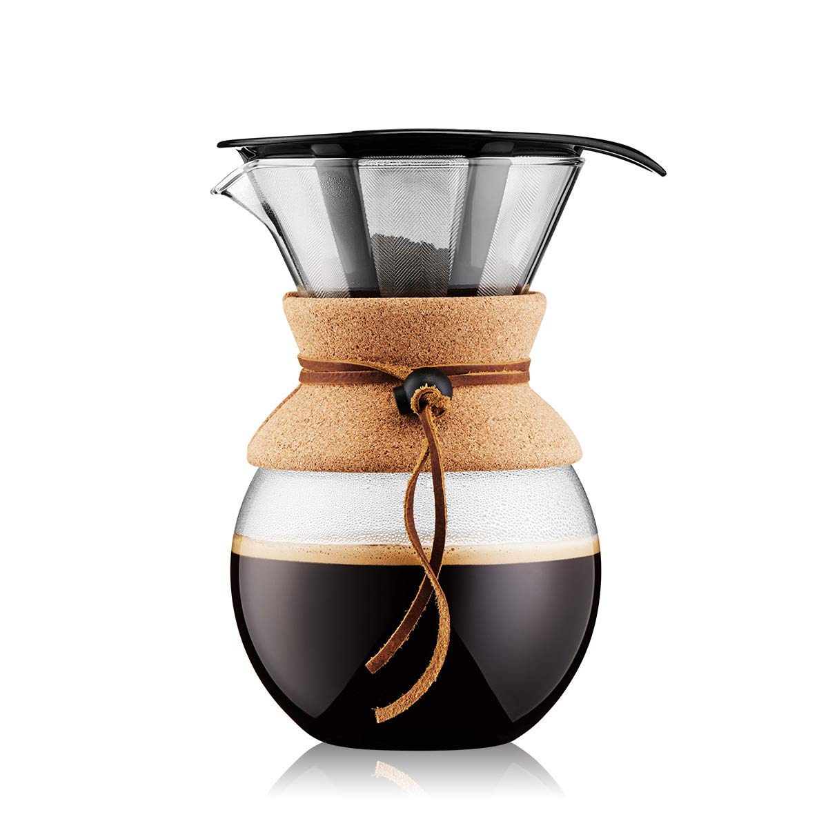 Bodum 11571-109 Pour Over Coffee Maker, Brown, 1 Liter, Glass