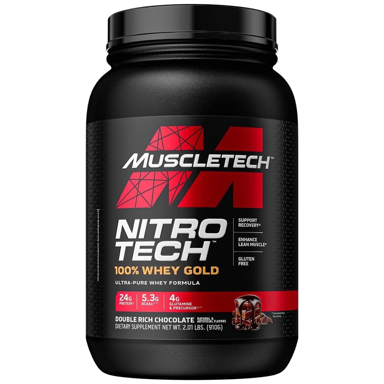 Muscletech Nitro-Tech 100% Whey Gold Double Rich Chocolate Protein Powder 910 g