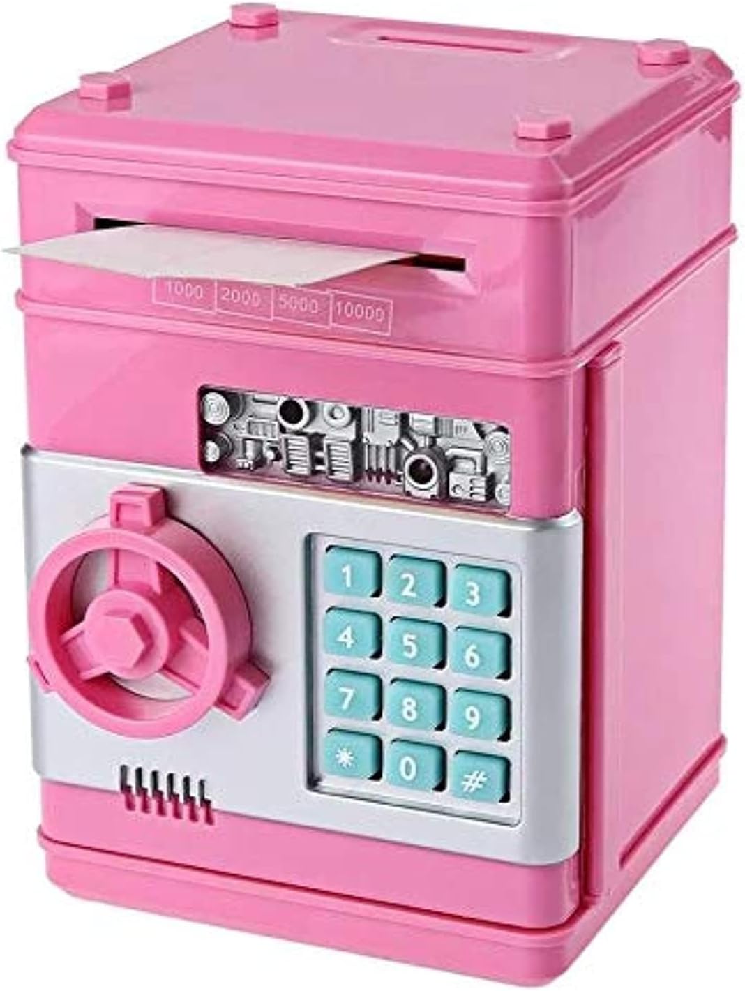 Kids Mini Electronic Money Bank Coin Cash Saving Box,PINK, WHD1048