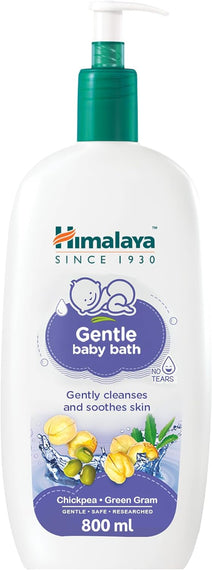 Himalaya Gentle Baby Bath with Pump Dispenser No Chemicals & Paraben Formula - 800ml