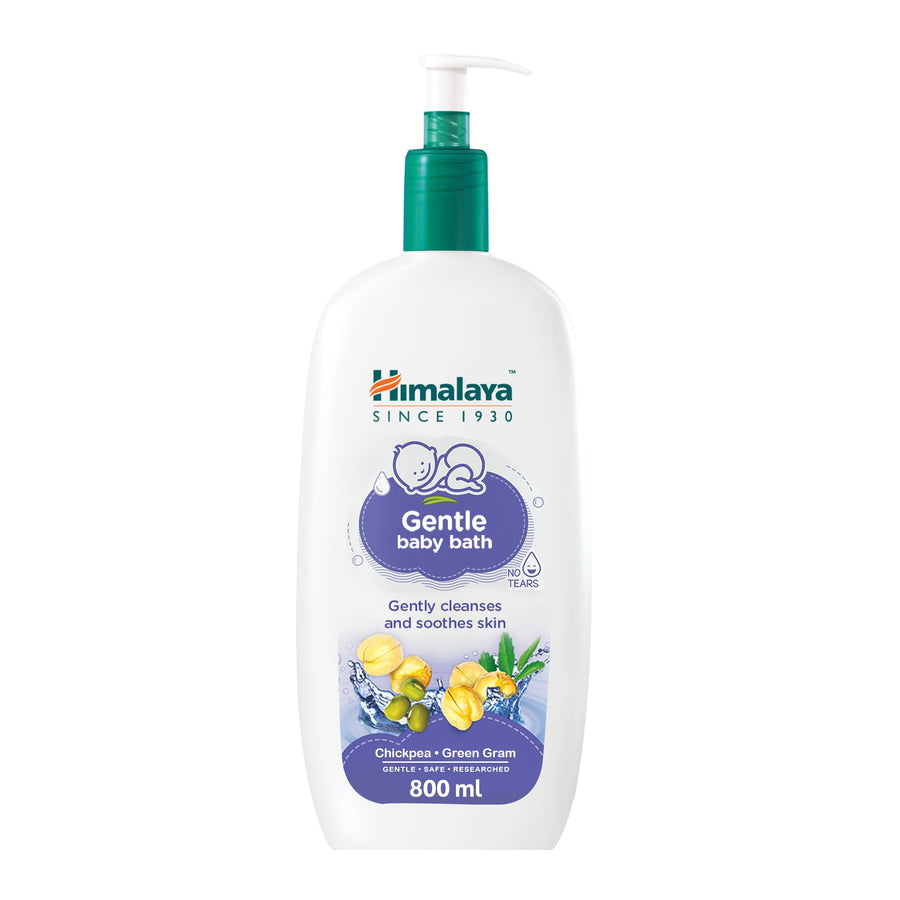 Himalaya Gentle Baby Bath with Pump Dispenser No Chemicals & Paraben Formula - 800ml