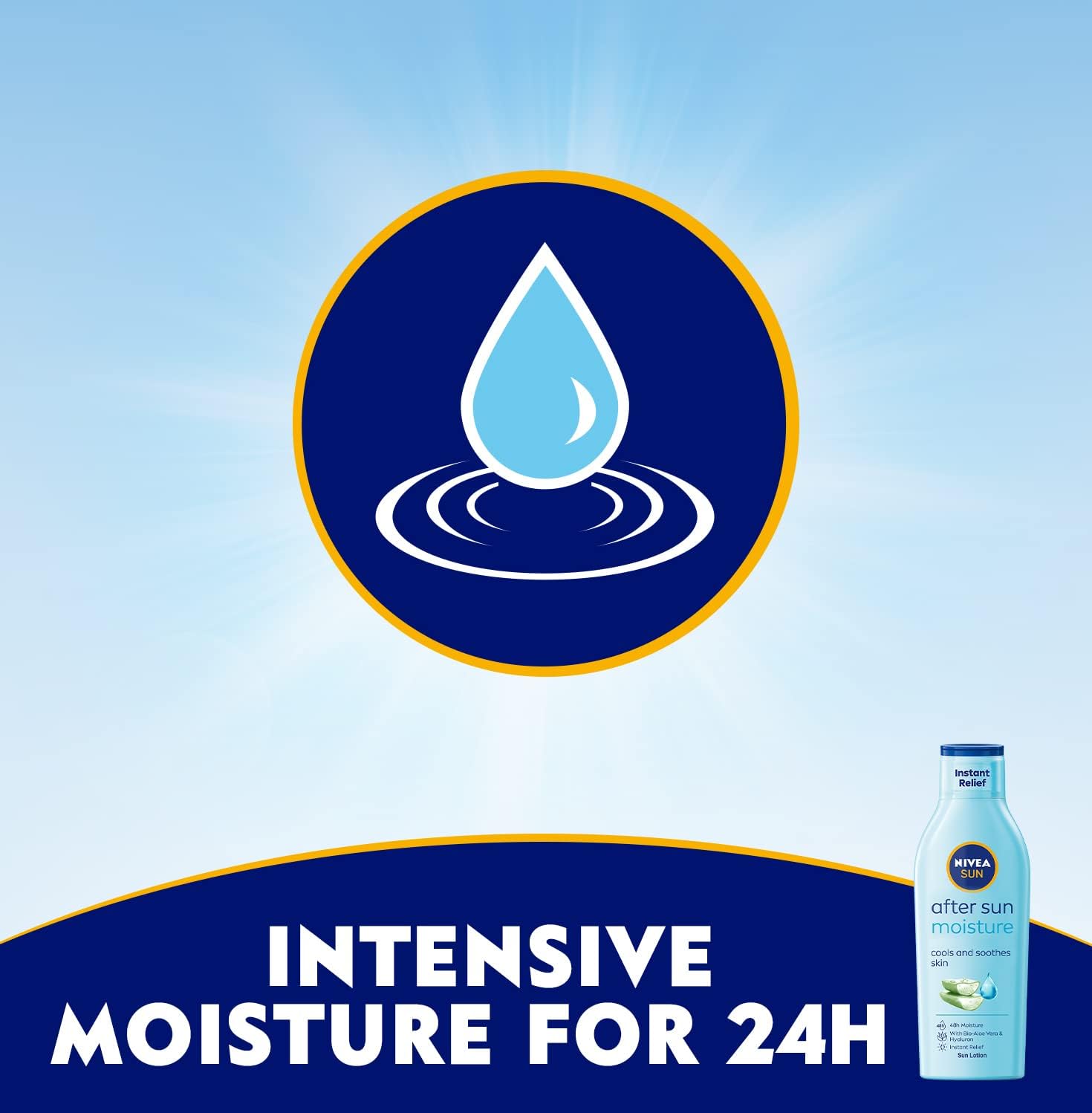 NIVEA SUN After Sun Lotion Instant Relief, Soothing Moisturizer, Aloe Vera & Avocado Oil, 200ml