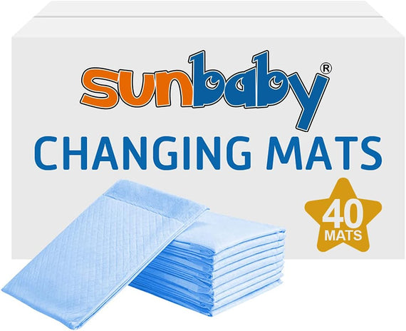 SunBaby Disposable Changing mats Pack of 40 Blue, Pack of 1