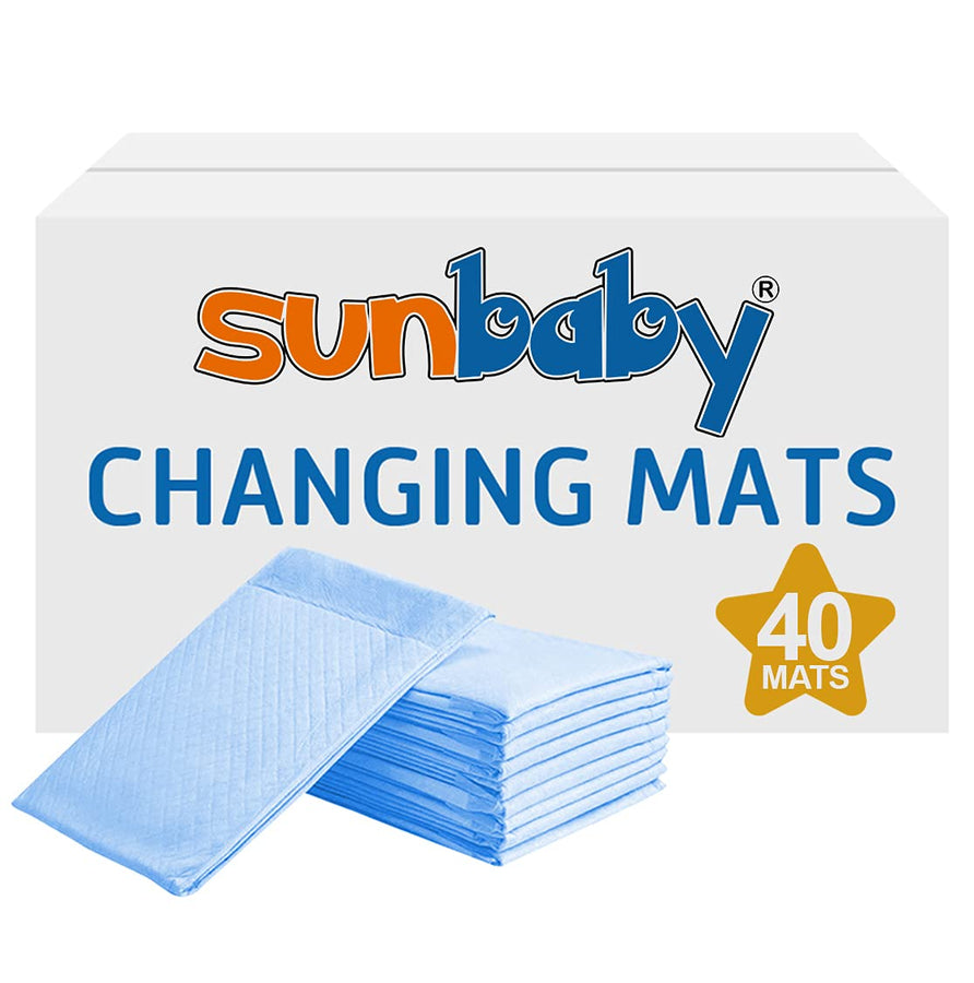 SunBaby Disposable Changing mats Pack of 40 Blue, Pack of 1