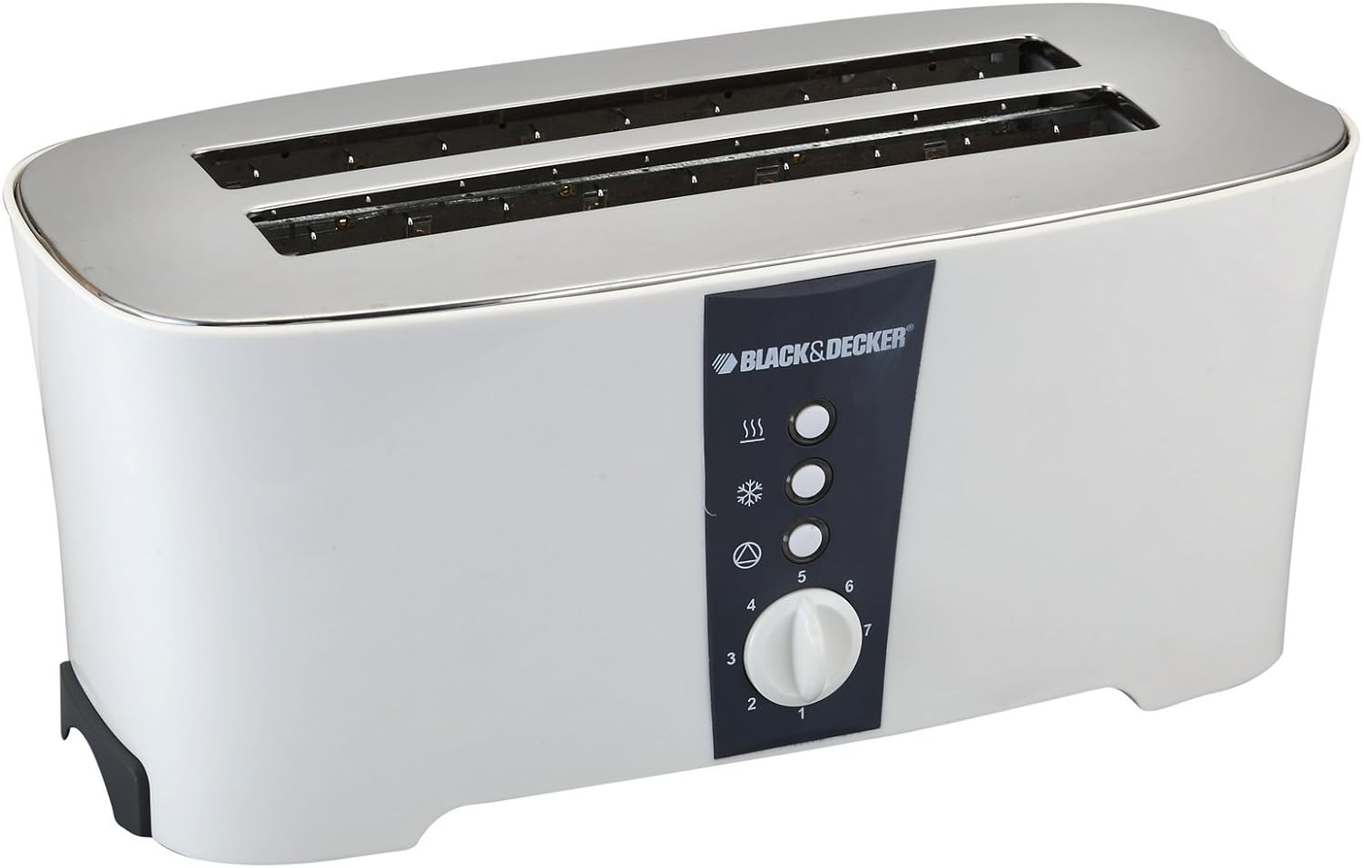 BLACK+DECKER 1350W 4 Slice cool touch Toaster with Electronic Browning Control White ET124-B5