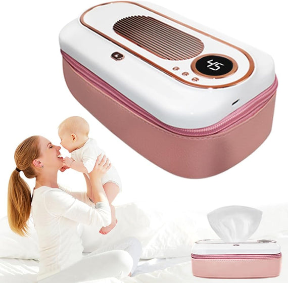 0TO1 Wipe Warmer, Baby Wipe Warmer with Digital Display Screen, Portable USB Baby Wipes Thermostat Heating Bag, Temperature Adjustable, Quickly Top Heating and Large Capacity Wipe Warmer